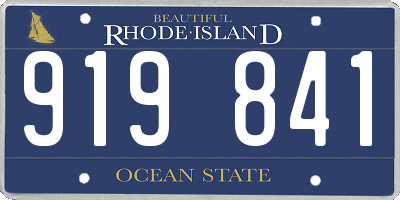 RI license plate 919841