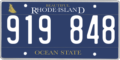 RI license plate 919848