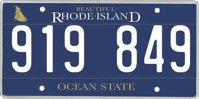 RI license plate 919849
