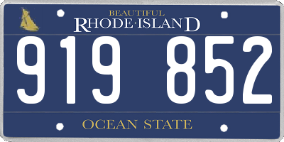 RI license plate 919852
