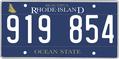 RI license plate 919854