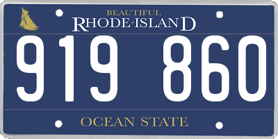 RI license plate 919860