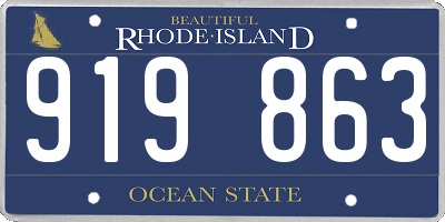 RI license plate 919863