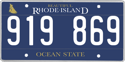 RI license plate 919869