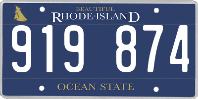 RI license plate 919874