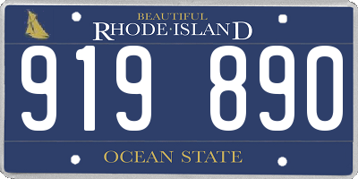 RI license plate 919890