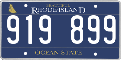 RI license plate 919899