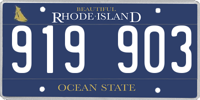 RI license plate 919903