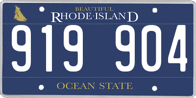 RI license plate 919904