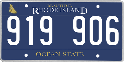 RI license plate 919906