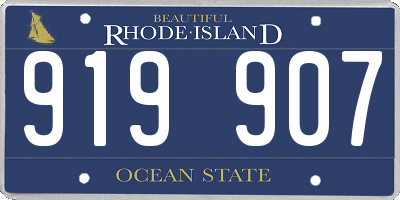 RI license plate 919907