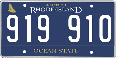 RI license plate 919910