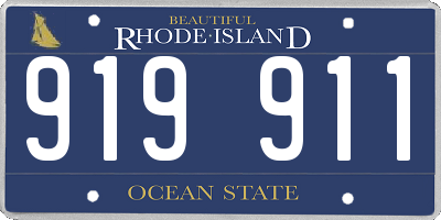RI license plate 919911