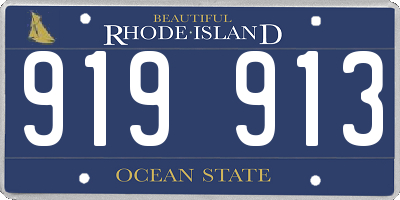 RI license plate 919913
