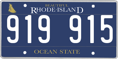 RI license plate 919915
