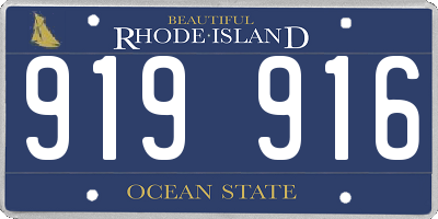 RI license plate 919916