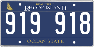 RI license plate 919918