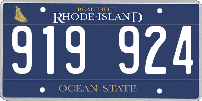 RI license plate 919924