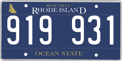 RI license plate 919931