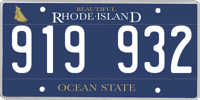 RI license plate 919932