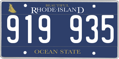 RI license plate 919935