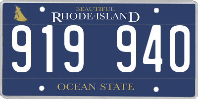 RI license plate 919940