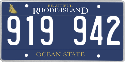 RI license plate 919942