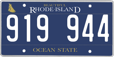 RI license plate 919944