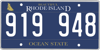 RI license plate 919948