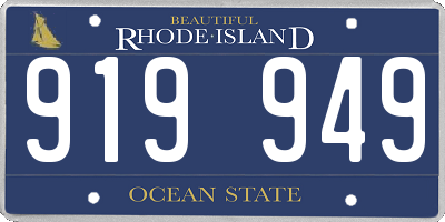 RI license plate 919949