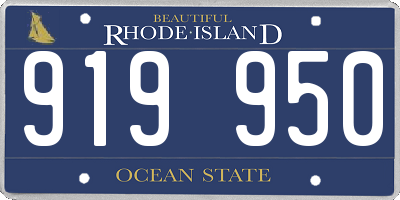 RI license plate 919950