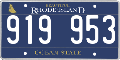 RI license plate 919953