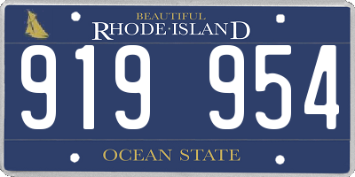 RI license plate 919954