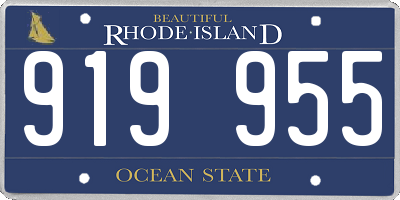 RI license plate 919955