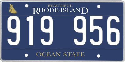 RI license plate 919956