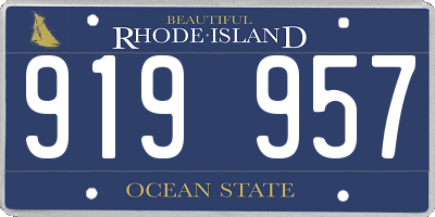 RI license plate 919957