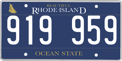 RI license plate 919959