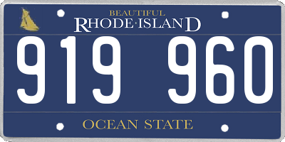RI license plate 919960