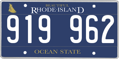 RI license plate 919962