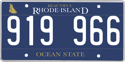 RI license plate 919966