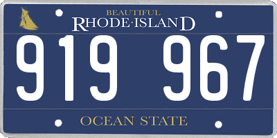 RI license plate 919967