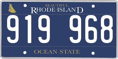 RI license plate 919968