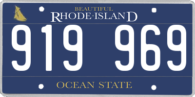 RI license plate 919969