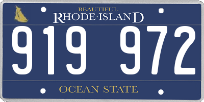 RI license plate 919972