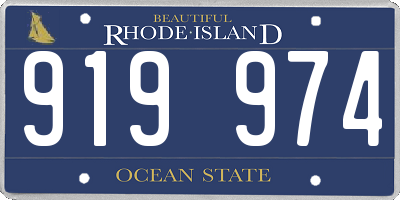 RI license plate 919974