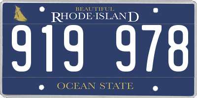 RI license plate 919978