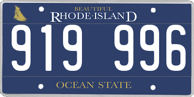 RI license plate 919996