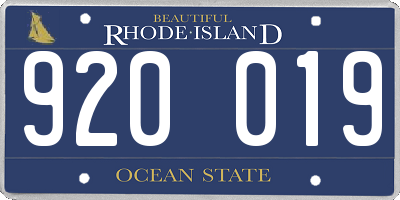 RI license plate 920019