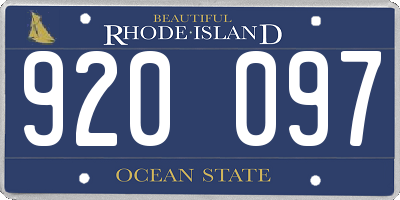 RI license plate 920097