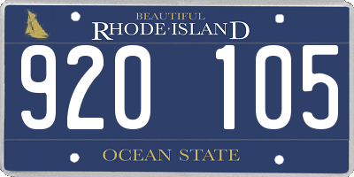 RI license plate 920105